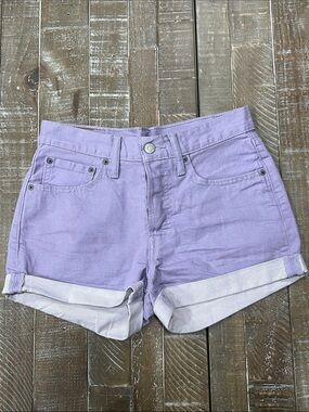 Levi's Lilac Roll-Cuff Denim Shorts